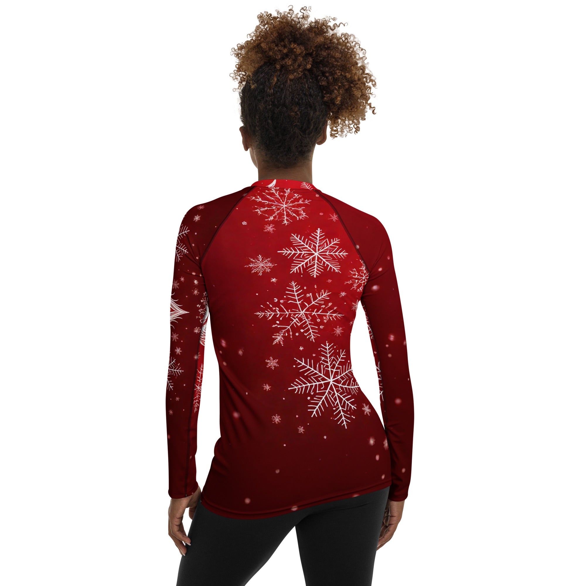 Red and White Christmas Girl's Pullover. Christmas Long Sleeved Sweater Party Top. WickedYo.